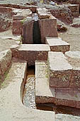 Pisac, archeological complex, water channels carved in the stone